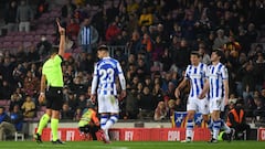 25/01/23  PARTIDO UNICO CUARTOS COPA DEL REY 
BARCLEONA - REAL SOCIEDAD 
ARBITRO GIL MANZANO TARJETA ROJA EXPULSION BRAIS MENDEZ