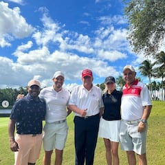 Carlos Pavón juega golf con Donald Trump y Hristo Stoichkov