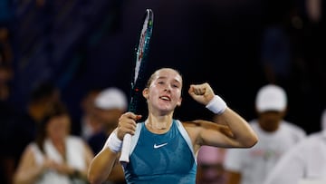 Mirra Andreeva, tras ganar el partido.