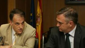 <b>FRENTE COMÚN. </b>Tebas y Astiazarán no consideran la petición del grupo de 'Los 13'.