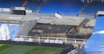 Así se encuentra el Santiago Bernabéu a dos días de su estreno. El club blanco jugará el 12 de septiembre frente al Celta de Vigo.