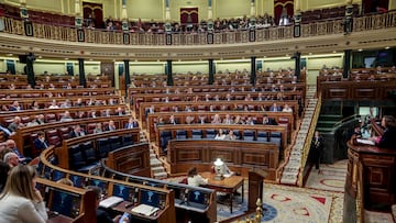 Vista de una sesión plenaria en el Congreso de los Diputados, a 7 de marzo de 2023, en Madrid (España). El Congreso de los Diputados afronta hoy la votación sobre la toma en consideración de la reforma presentada por el PSOE para la ley del ‘solo sí es sí’. Unidas Podemos ha anunciado que no apoyará en la Cámara baja la toma en consideración de la propuesta del PSOE para modificar un texto redactado por la ministra de Igualdad del partido. El PNV y PDeCAT han anunciado su apoyo a la tramitación de la propuesta socialista, Más País y Compromís optar por abstenerse, y el BNG y la CUP la rechazan. Esquerra y Bildu se reservan su voto, pero ya habían advertido de que no apoyarán la reforma mientras no haya unidad en el seno del Gobierno.
07 MARZO 2023;MADRID;REFORMA DEL LEY SOLO ES SÍ;VÍESPERA DEL 8M
Ricardo Rubio / Europa Press
07/03/2023