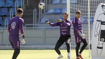 Juan Soriano y el resto de porteros del Tenerife de esta pasada temporada.
