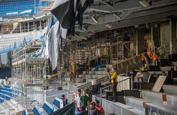 Nuevas imágenes de las obras del Estadio Santiago Bernabéu.