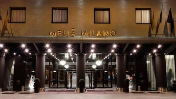 The Hotel Meliá Milano where Atlético Madrid will stay before Champions League 2016 final.