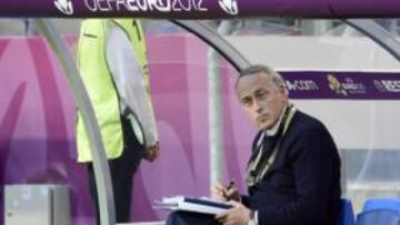 <b>EN LA EURO. </b>Abate, presidente de la Federcalcio, estuvo con Italia.