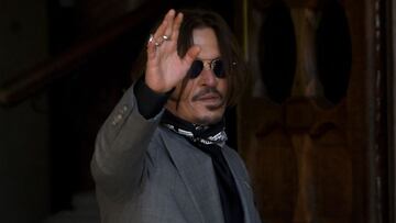 Johnny Depp llegando a Royal Courts of Justice, en Londres, Inglaterra. Julio 28, 2020.