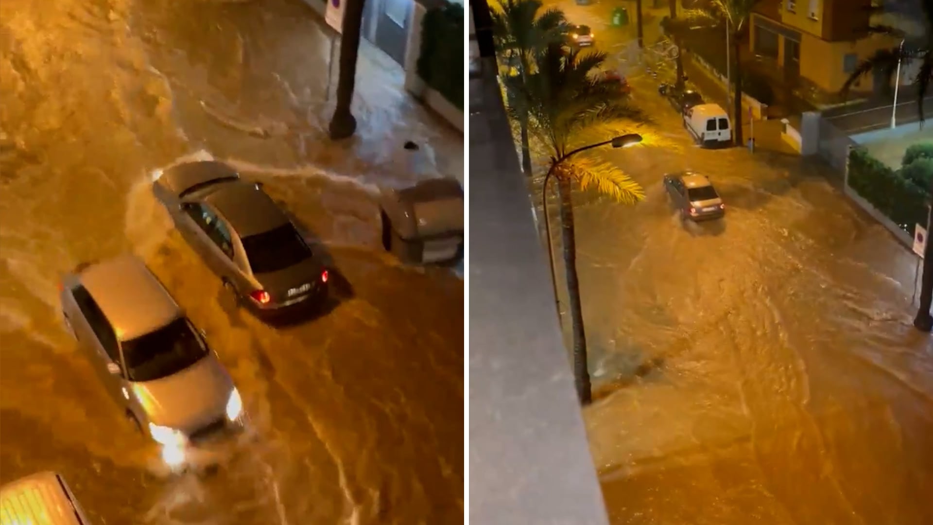 La DANA empieza a golpear en Benicarló: calles inundadas