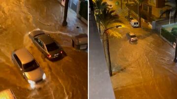 La DANA empieza a golpear en Benicarló: calles inundadas