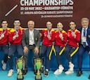 Los dos equipos españoles de katas, subcampeones de Europa