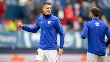 Sancet con Unai López antes de arrancar.