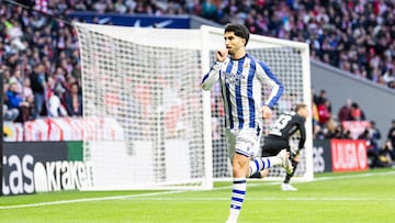 Carlos Soler marcó el primer gol de la Real Sociedad contra el Atlético en el Metropolitano.