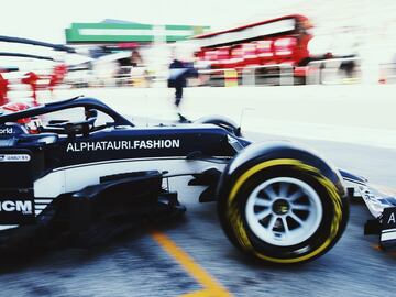 Pierre Gasly saliendo para la clasificación del Gran Premio de los Países Bajos. 