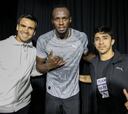 El particular momento de Puch y Toselli con Usain Bolt en Chile