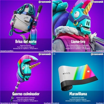 Todos los objetos de Llama-Bro en Fortnite