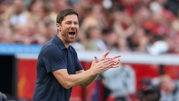 Xabi Alonso, en un partido del Bayer Leverkusen esta temporada.