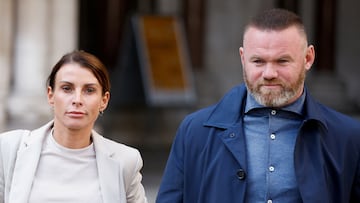 FILE PHOTO: Derby County manager Wayne Rooney and his wife Coleen Rooney leave the Royal Courts of Justice in London, Britain May 13, 2022. REUTERS/John Sibley/File Photo