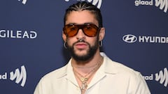 BEVERLY HILLS, CALIFORNIA - MARCH 30: Honoree Bad Bunny attends the GLAAD Media Awards at The Beverly Hilton on March 30, 2023 in Beverly Hills, California. (Photo by Michael Kovac/Getty Images for GLAAD)