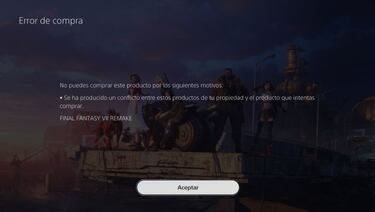Si tienes Final Fantasy VII Remake en PS5 no podrás reclamar Intergrade de PS Plus por error