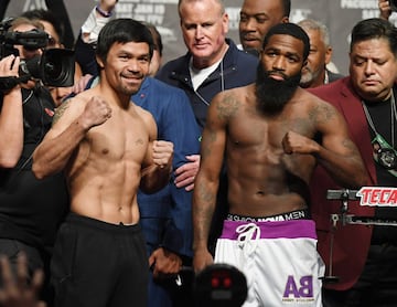 Manny Pacquiao y Adrien Broner pasaron sin problemas el reto de la báscula y están listos para enfrentarse 