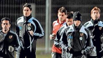 <b>MALAS CARAS. </b>La Selección, en el entrenamiento de ayer.