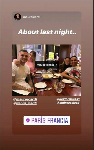 Nace la amistad entre Keylor Navas y Mauro Icardi en el PSG