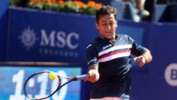 Nicolás Almagro durante su partido contra Teymuraz Gabashvili.