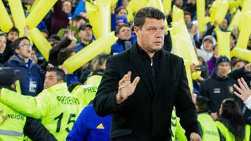 BUENOS AIRES, ARGENTINA-JULY 5: Boca Juniors manager Sebastian Battaglia is seen during Copa Libertadores football match between Boca Juniors and Corinthians at Alberto J. Armando Stadium in Buenos Aires City, Argentina on July 5, 2022. (Photo by Stringer/Anadolu Agency via Getty Images)