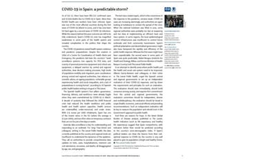 'The Lancet' analiza el impacto del coronavirus en Espa?a y enumera los motivos