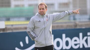 Arrasate durante un entrenamiento