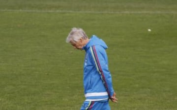 Los dirigidos de José Pékerman realizaron el lunes su primera práctica en San Carlos de Apoquindo.