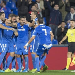 El Getafe es el más efectivo de Europa con un 54,83% de acierto