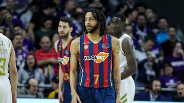 MADRID, SPAIN - JANUARY 19: Pierria Henry of Baskonia during Liga  ACB basketball match,  played between Real Madrid and Baskonia on January 19, 2020 in Madrid, Spain.
 
 
 19/01/2020 ONLY FOR USE IN SPAIN