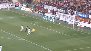Este gol de David Villa definió el duelo de españoles en Japón