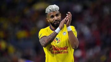 Rodrigo Aguirre of America during the 12th round match between Atlas and America as part of the Liga BBVA MX, Torneo Clausura 2025 at Jalisco Stadium, on March 15, 2025 in Guadalajara, Jalisco, Mexico.