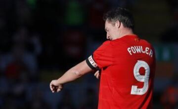 Liverpool's Robbie Fowler with the captain's armband