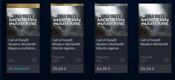 Las tres ediciones de Call of Duty: Modern Warfare ya est&aacute;n en PS Store y Microsoft Store. 