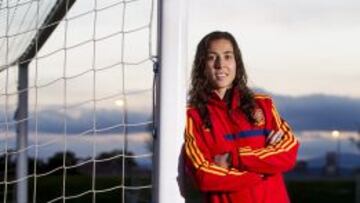 Ainhoa Tirapu, este lunes en la Ciudad del F&uacute;tbol.