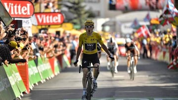 Geraint Thomas, en una de sus victorias del Tour 2018.
