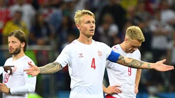 Simon Kjaer, durante el Mundial.