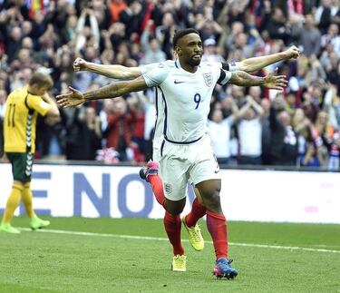 England's Defoe scores dream comeback goal against Lithuania