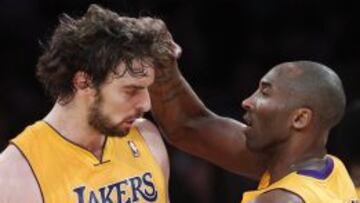 Kobe Bryant y Pau Gasol.