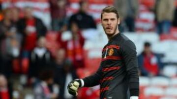 TITULAR EN EL MANCHESTER. De Gea no tiene una buena relaci&oacute;n con Van Gaal y ya mira al Madrid.
 