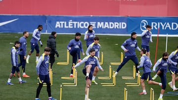 Última sesión del Atlético antes de enfrentarse al Betis en Liga.