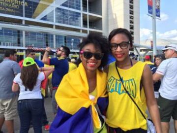 Imágenes de hinchas Colombia vs. Costa Rica en Copa América