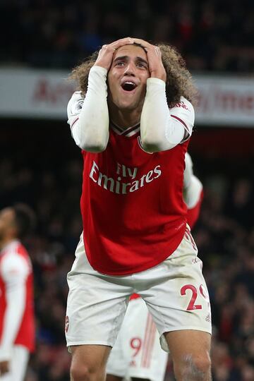 El jugador del Arsenal Matteo Guendouzi durante el encuentro frente al Crystal Palace en el Emirates Stadium.