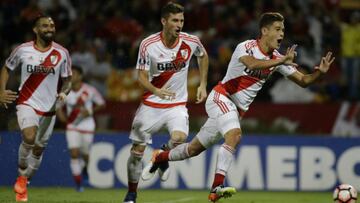 Mart&iacute;nez Quarta celebra su gol frente a Independiente de Medell&iacute;n