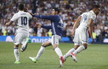 Álvaro Morata con James Rodríguez 