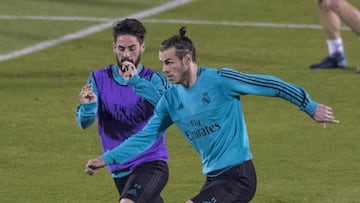 Bale, durante un entrenamiento. 