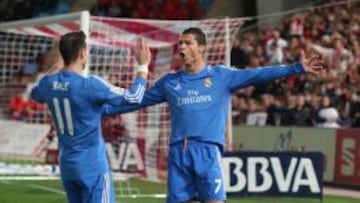 Cristiano y Bale celebraron as&iacute; el 0-1.